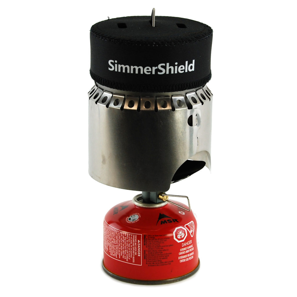 SimmerShield ready for operation on a white background